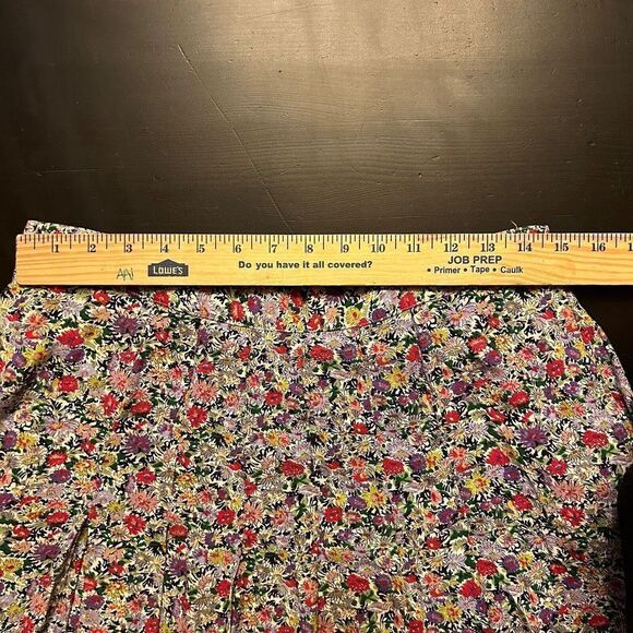 Vintage Liz Claiborne Floral Midi Skirt Pockets Pleats Size 14 - Picture 7 of 10